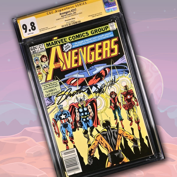 Avengers #217 Marvel Comics CGC Signature Series 9.8 Signed Hall, Shooter GalaxyCon