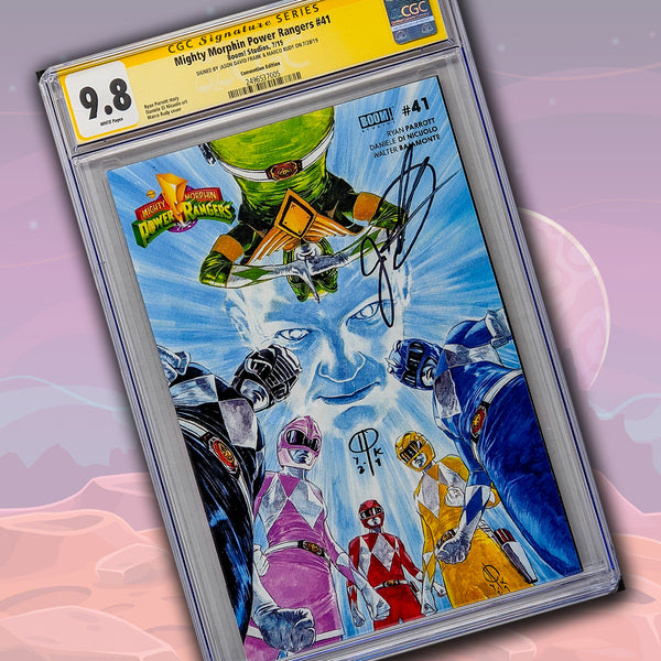 Mighty Morphin Power Rangers #41 GalaxyCon Convention Exclusive Marco Rudy Variant CGC Signature Series 9.8 Signed Frank, Rudy