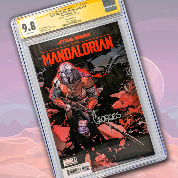 Star Wars: The Mandalorian #1 Yu Variant Cover A Marvel Comics CGC Signature Series 9.8 Signed Georges Jeanty