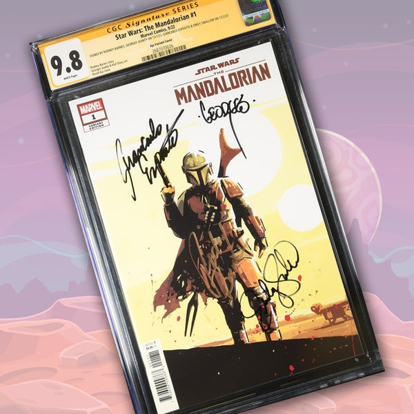 Star Wars: The Mandalorian #1 Aja Variant Marvel Comics CGC Signature Series 9.8 Signed x4 by Barnes, Jeanty, Esposito, Swallow