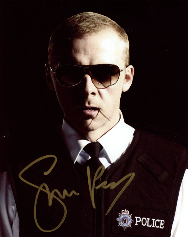 Simon Pegg Hot Fuzz 8x10 Signed Photo JSA Certified Autograph