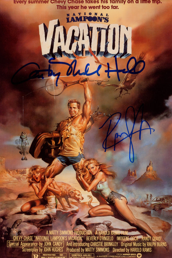 National Lampoon's Vacation Randy Quaid & Anthony Michael Hall 8x12 Signed Photo JSA Certified