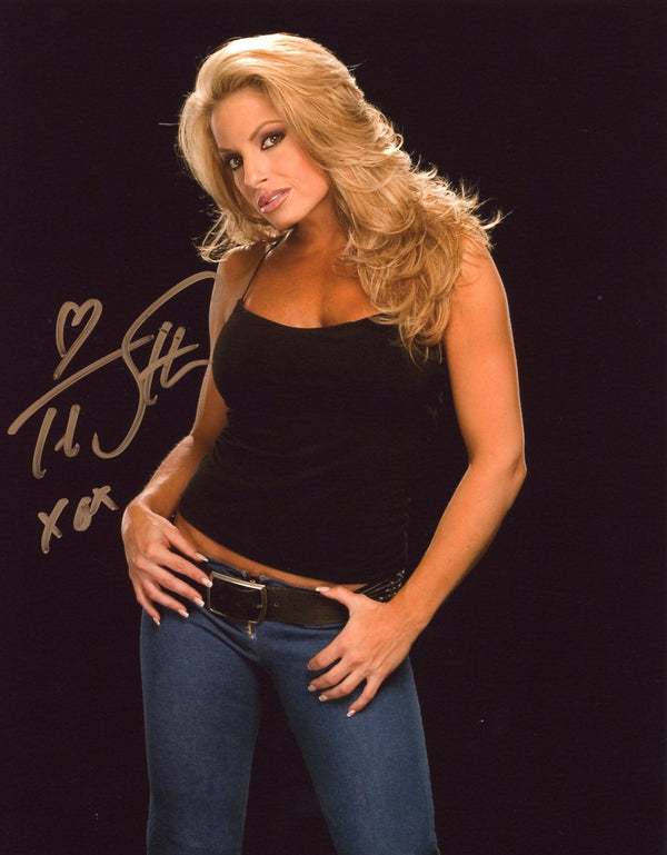 Trish Stratus WWE Wrestling 8x10 Signed Photo JSA Certified Autograph