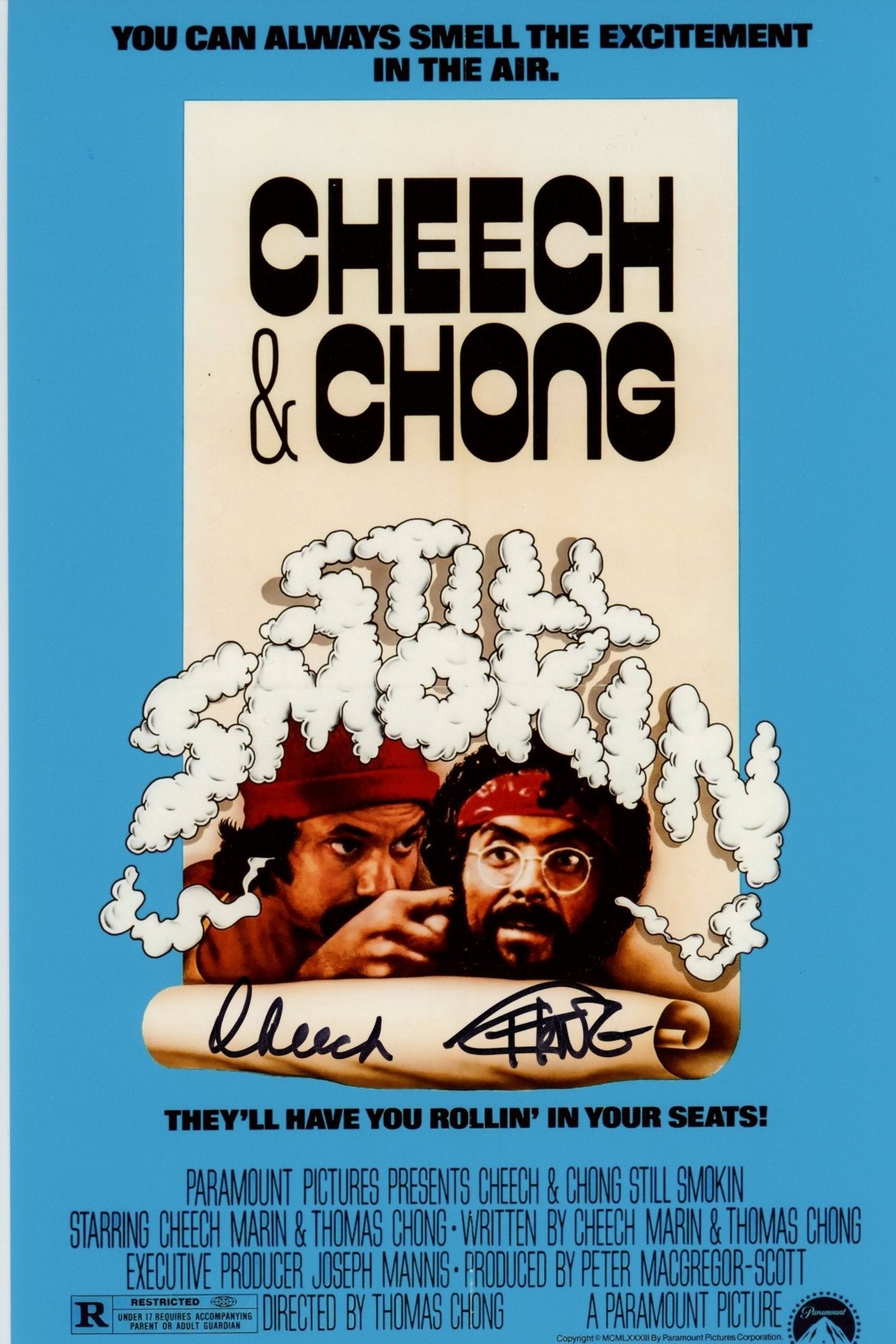 Cheech & Chong Still Smokin Signed 8x12 Photo JSA Certified Autograph