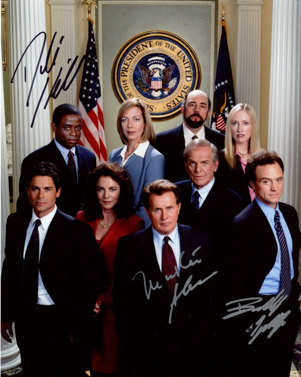 The West Wing 8x10 Signed Hill, Sheen, Whitford Photo JSA Certified Autograph