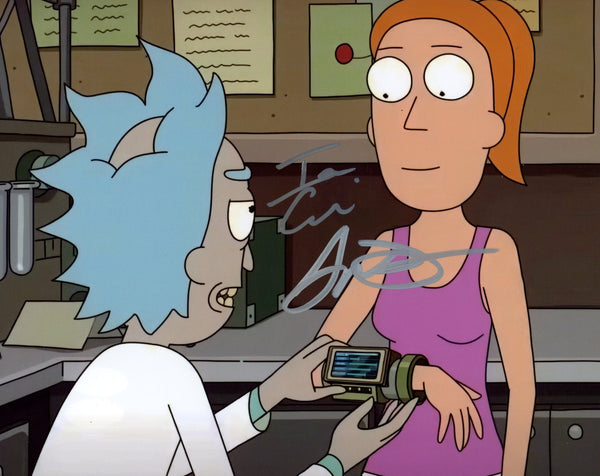 Rick and Morty Ian Cardoni, Spencer Grammer Signed 8x10 Photo JSA Certified Autograph