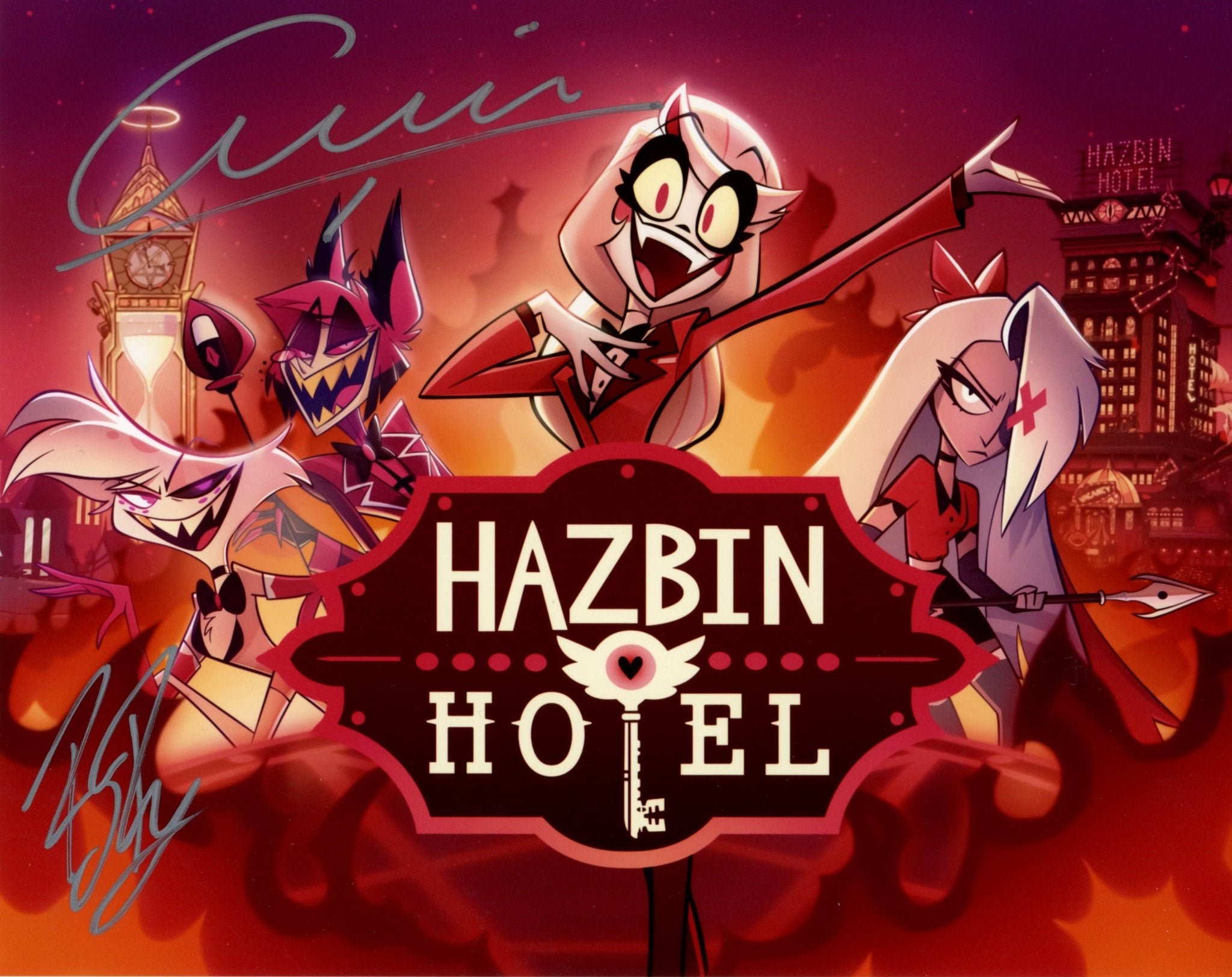 Hazbin Hotel 8x10 Rogers, Talai Cast Signed Photo JSA Certified Autograph