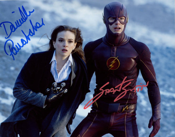 The Flash Cast Signed 8x10 Photo Grant Gustin, Danielle Panabaker JSA Certified Autograph
