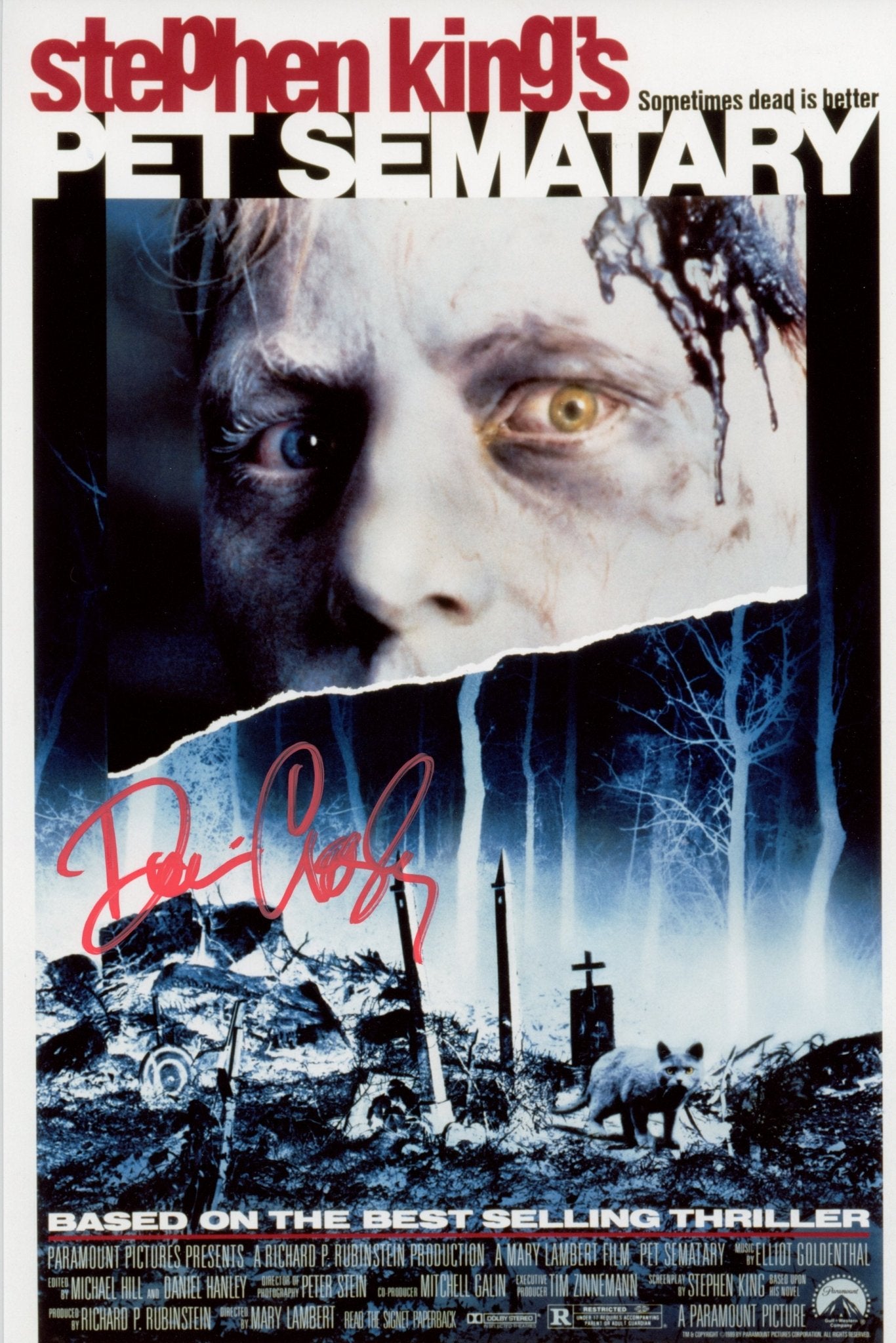 Denise Crosby Pet Sematary 8x12 Signed Photo JSA Certified Autograph