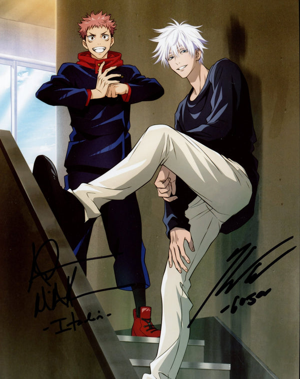 Jujutsu Kaisen 8x10 Photo Cast x2 Signed McArthur, Tang JSA Certified Autograph