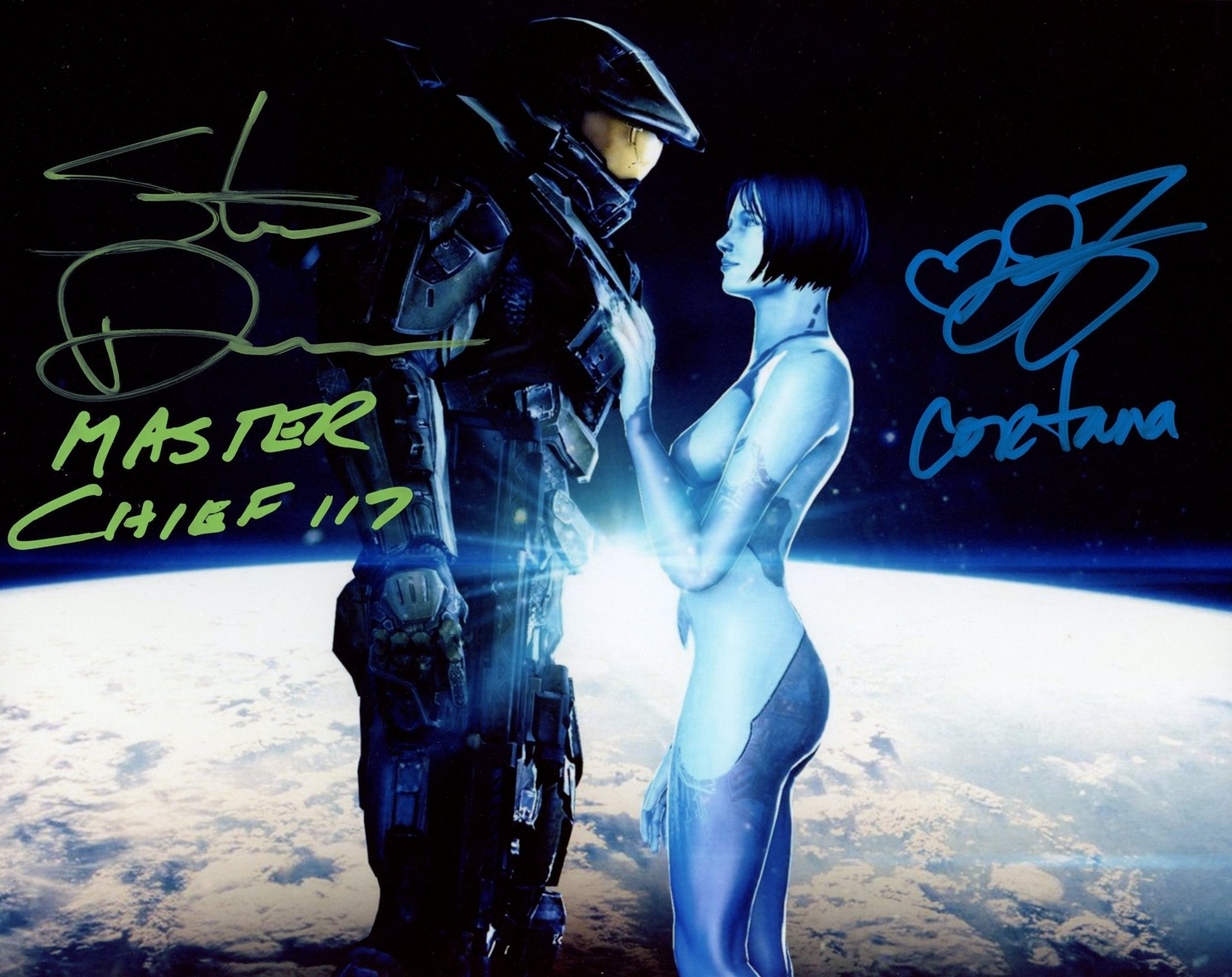 Halo 8x10 Cast Signed Photo Downes, Taylor JSA Certified Autograph
