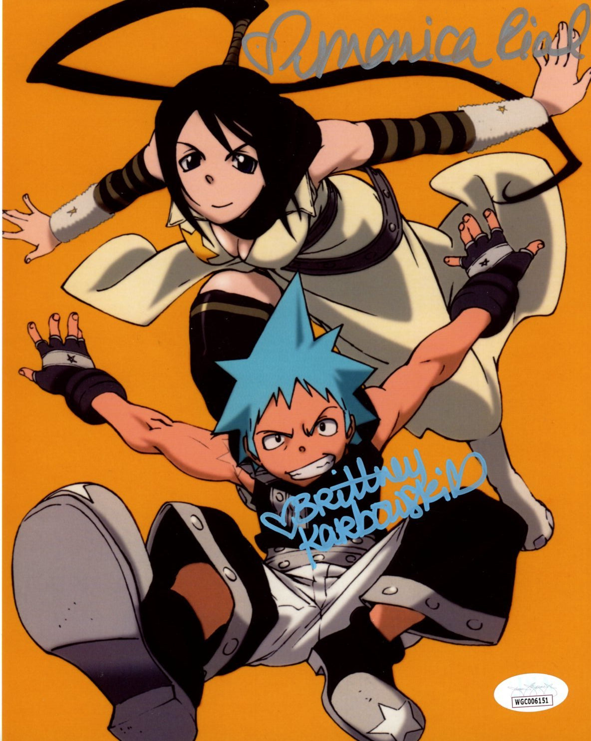 Soul Eater 8x10 Signed Karbowski, Rial Photo JSA Certified Autograph