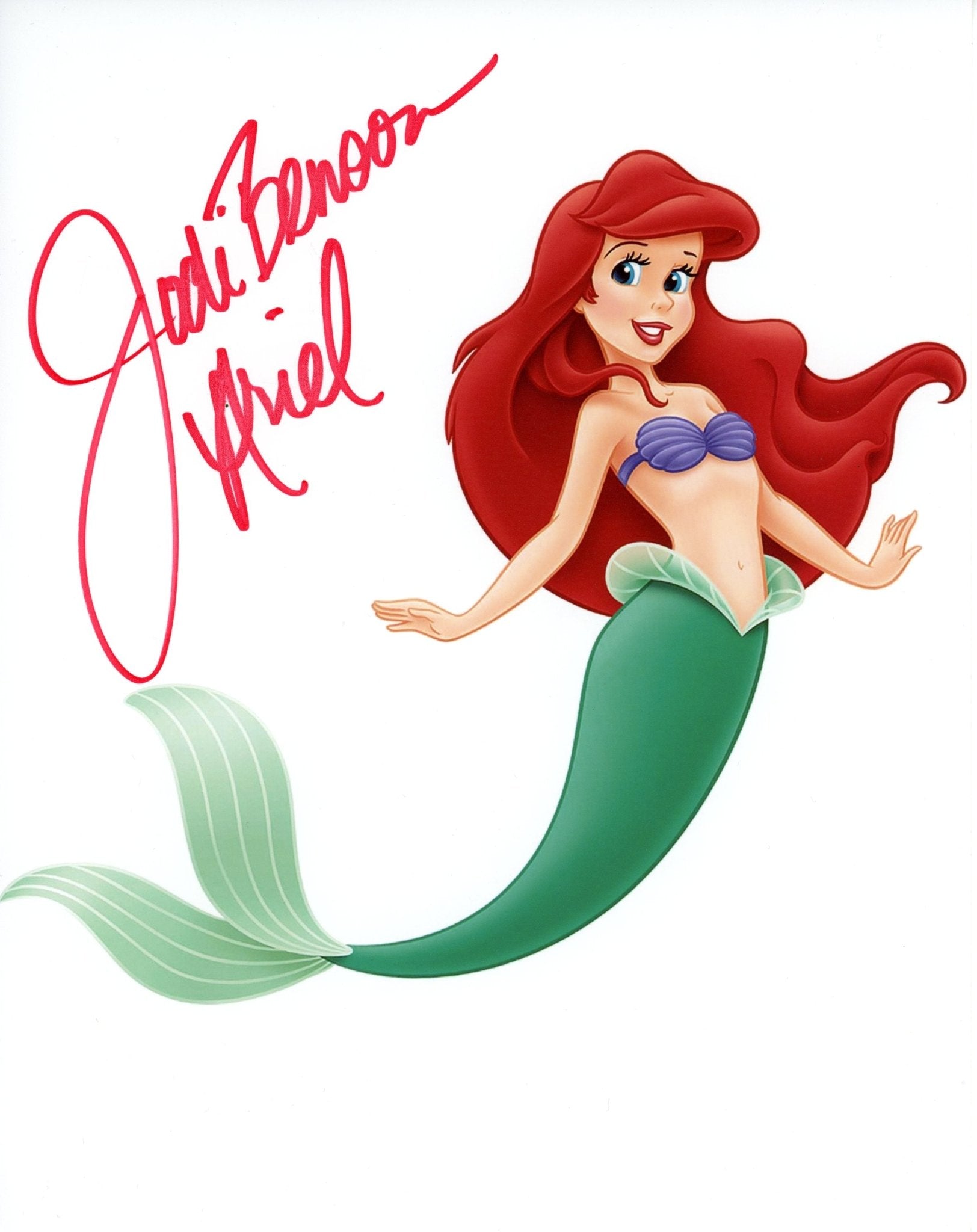 Jodi Benson Disney The Little Mermaid 8x10 Signed Photo JSA Certified Autograph