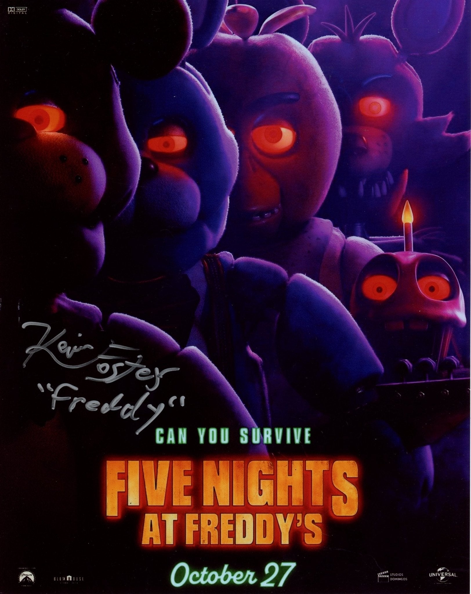Kevin Foster Five Nights at Freddy's 8x10 Signed Photo JSA Certified Autograph