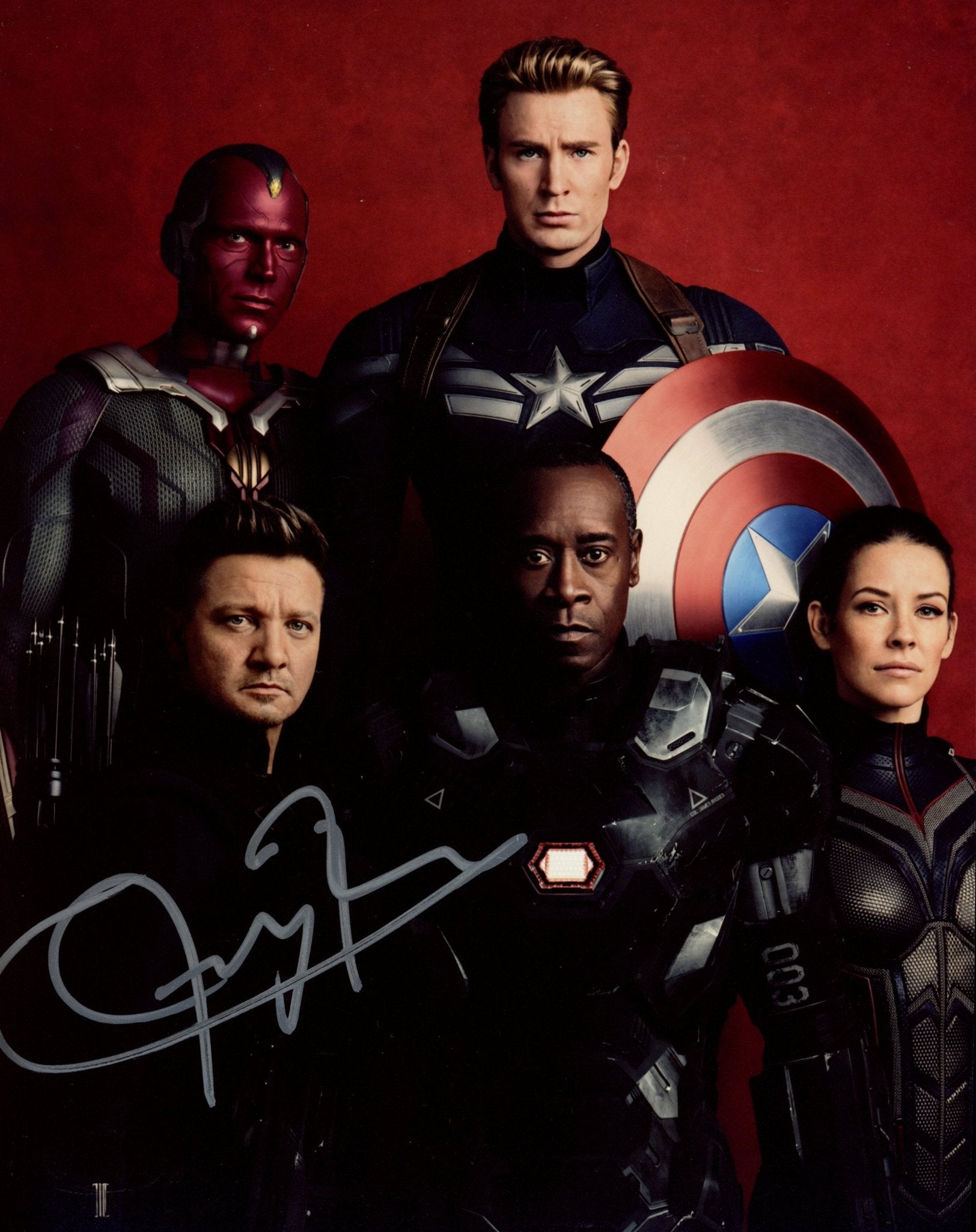 Jeremy Renner Captain America: Civil War 8x10 Signed Photo JSA Certified Autograph