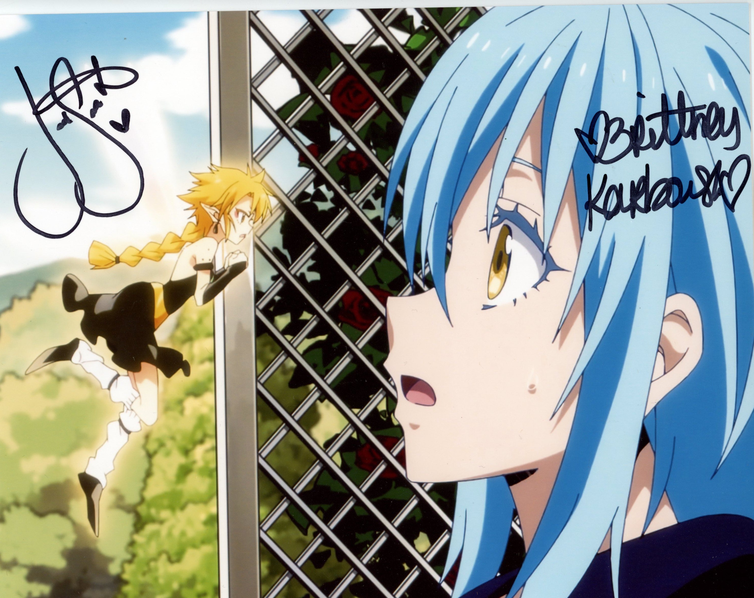 Jad Saxton & Brittney Karbowski Signed That Time I Got Reincarnated As A Slime 8x10 Photo JSA Certified Autograph