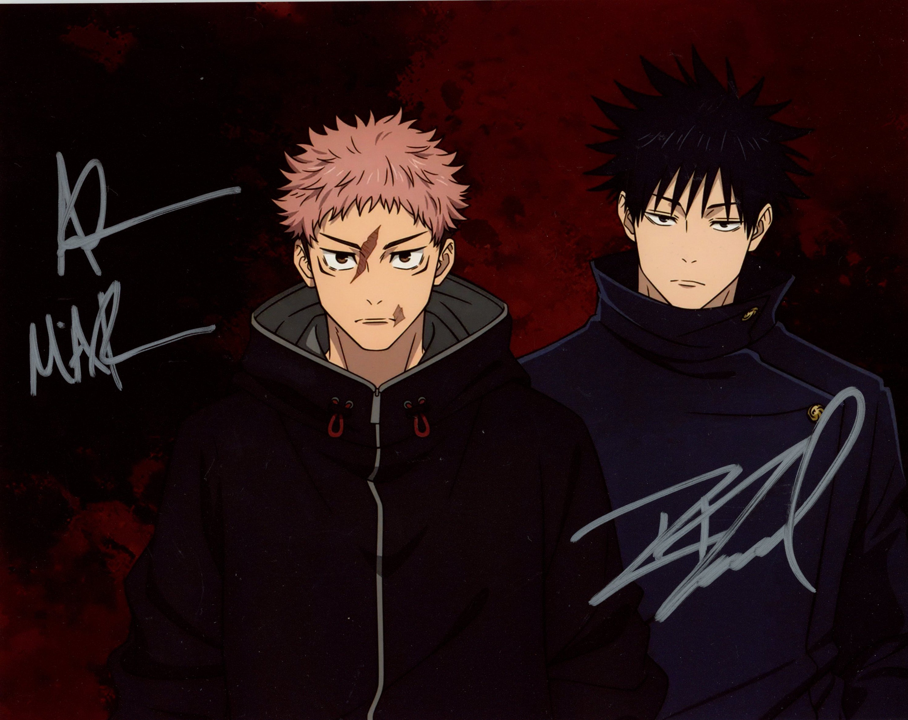 Jujutsu Kaisen 8x10 Photo Cast x2 Signed Adam McArthur, Robbie Daymond JSA Certified Autograph