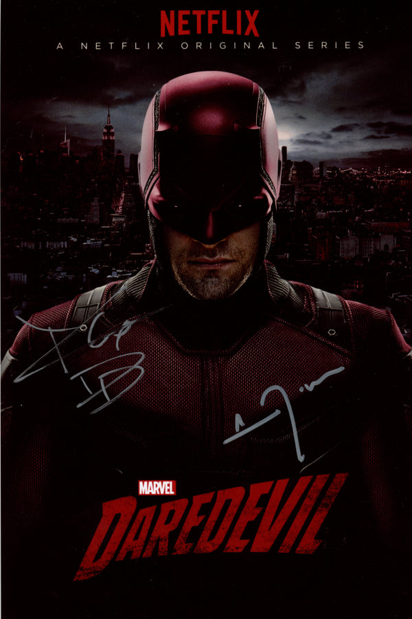 Daredevil 8x12 Photo Signed Charlie Cox & Vincent D'Onofrio JSA Certified Autograph