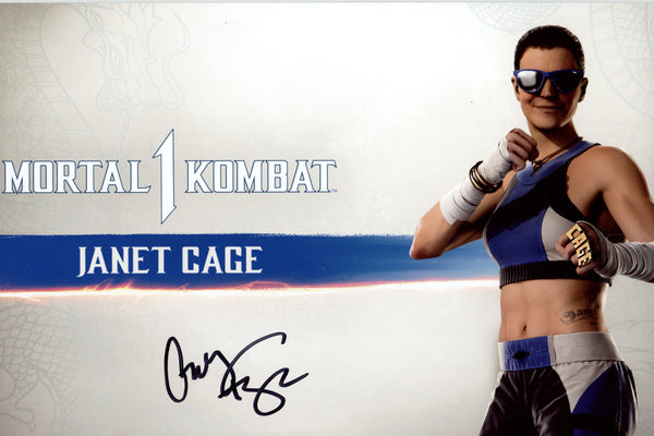 Courtenay Taylor Mortal Kombat "Janet Cage" 8x12 Signed Photo JSA Certified Autograph