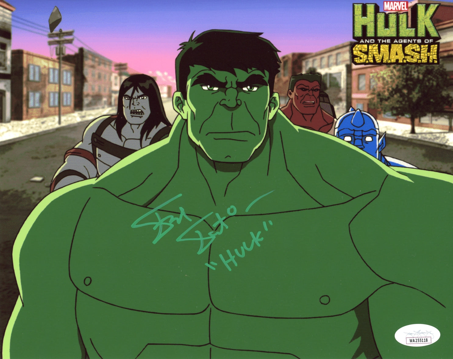 Fred Tatasciore Marvel Hulk Agents of SMASH 8x10 Signed Photo JSA Certified Autograph
