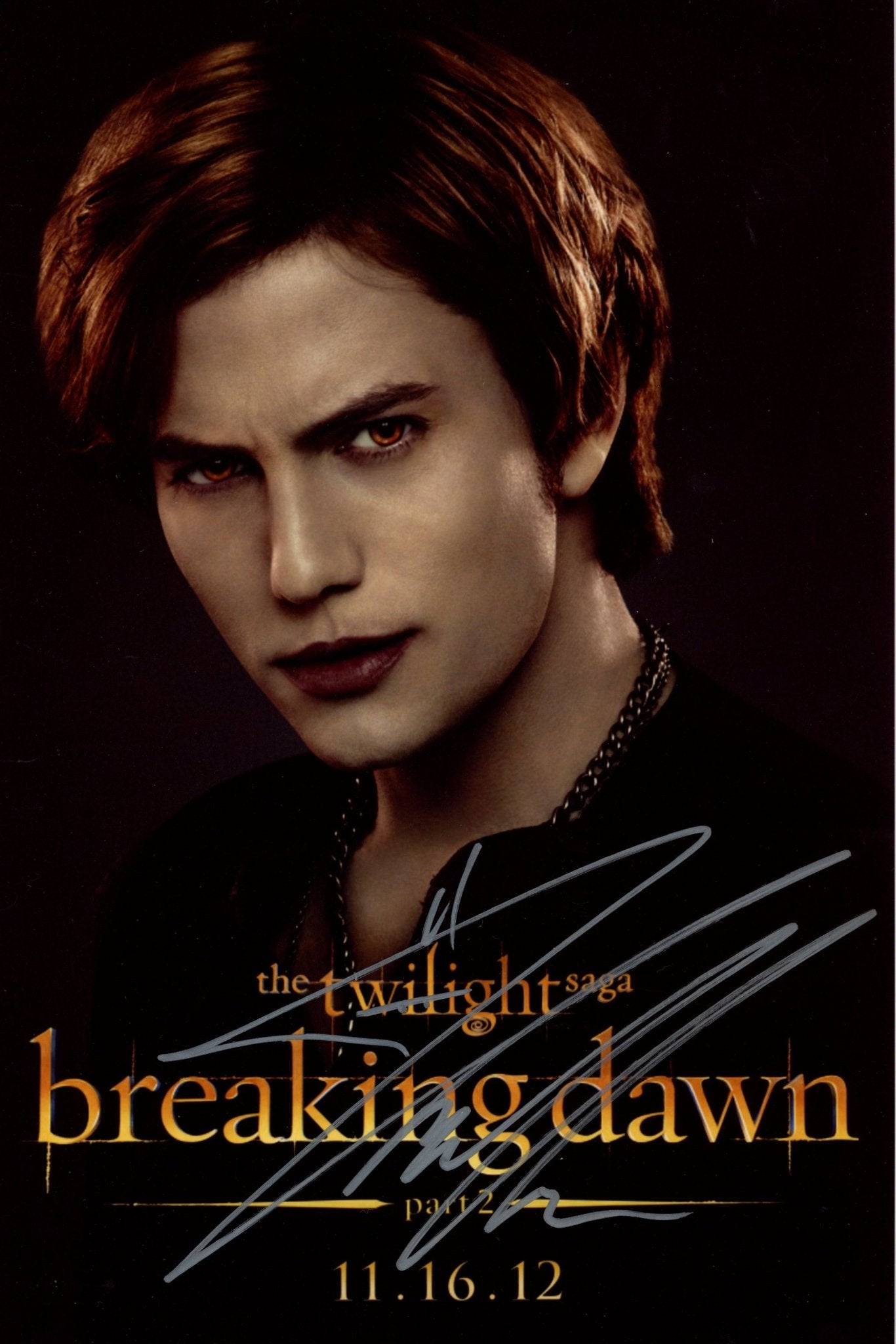 Jackson Rathbone Twilight Breaking Dawn 8x12 Signed Photo JSA Certified Autograph
