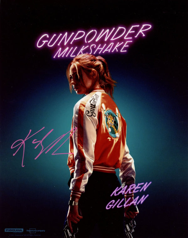 Karen Gillan Gunpowder Milkshake 8x10 Signed Photo JSA Certified Autograph
