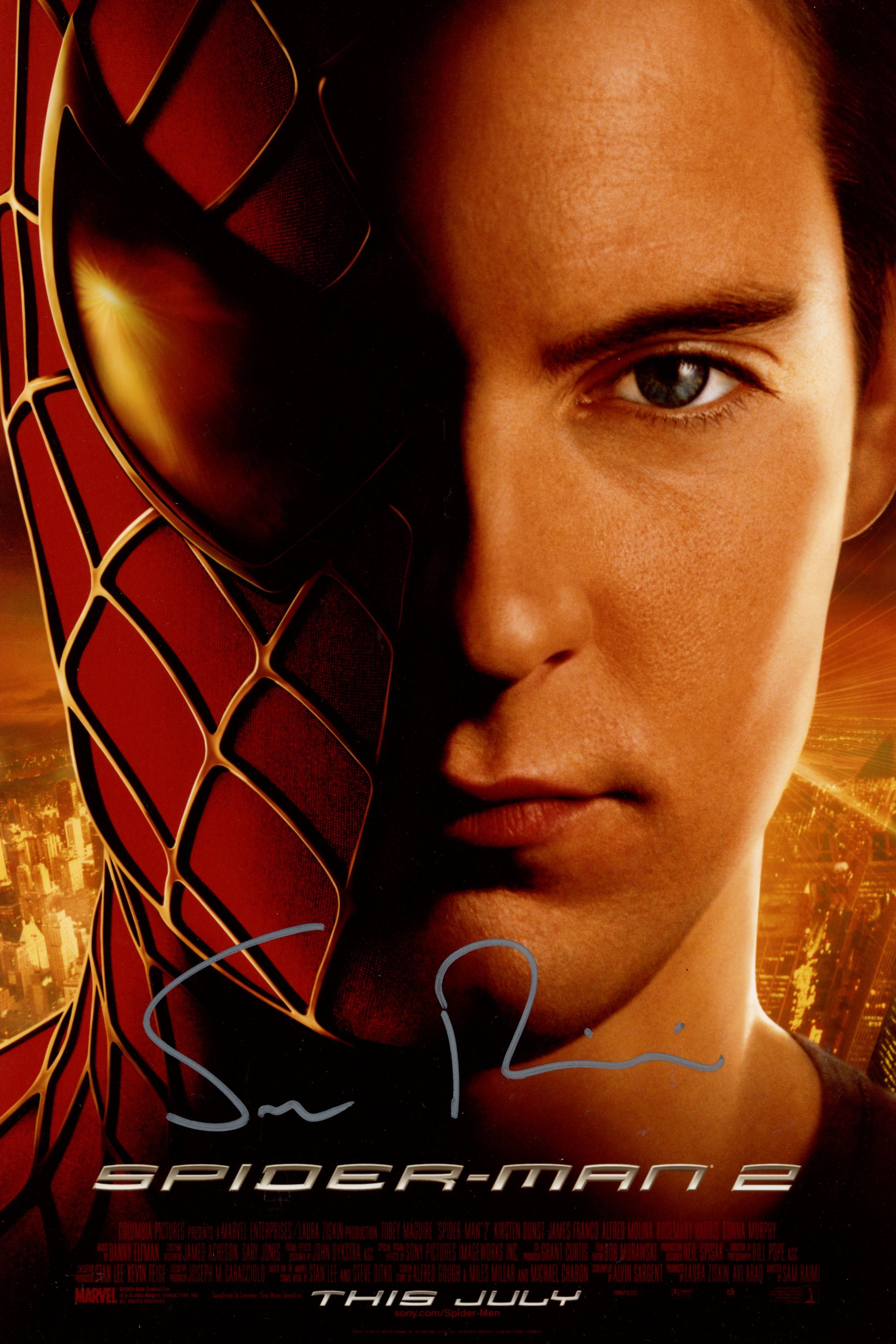 Sam Raimi Spider-Man 2 8x10 Signed Photo JSA Certified Autograph