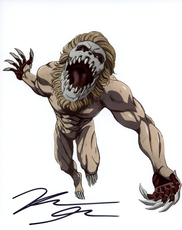 Kellen Goff Attack on Titan 8x10 Signed Photo JSA Certified Autograph