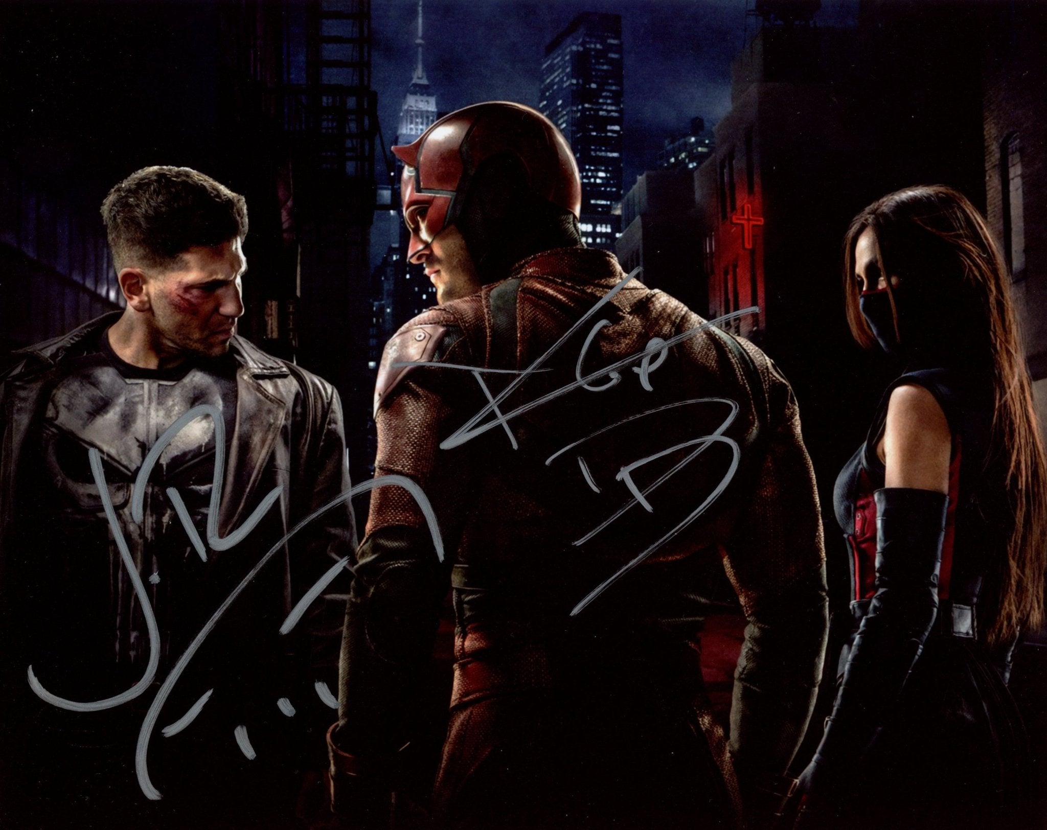 Daredevil / The Punisher 8x10 Jon Bernthal, Charlie Cox Signed Photo JSA Certified Autograph