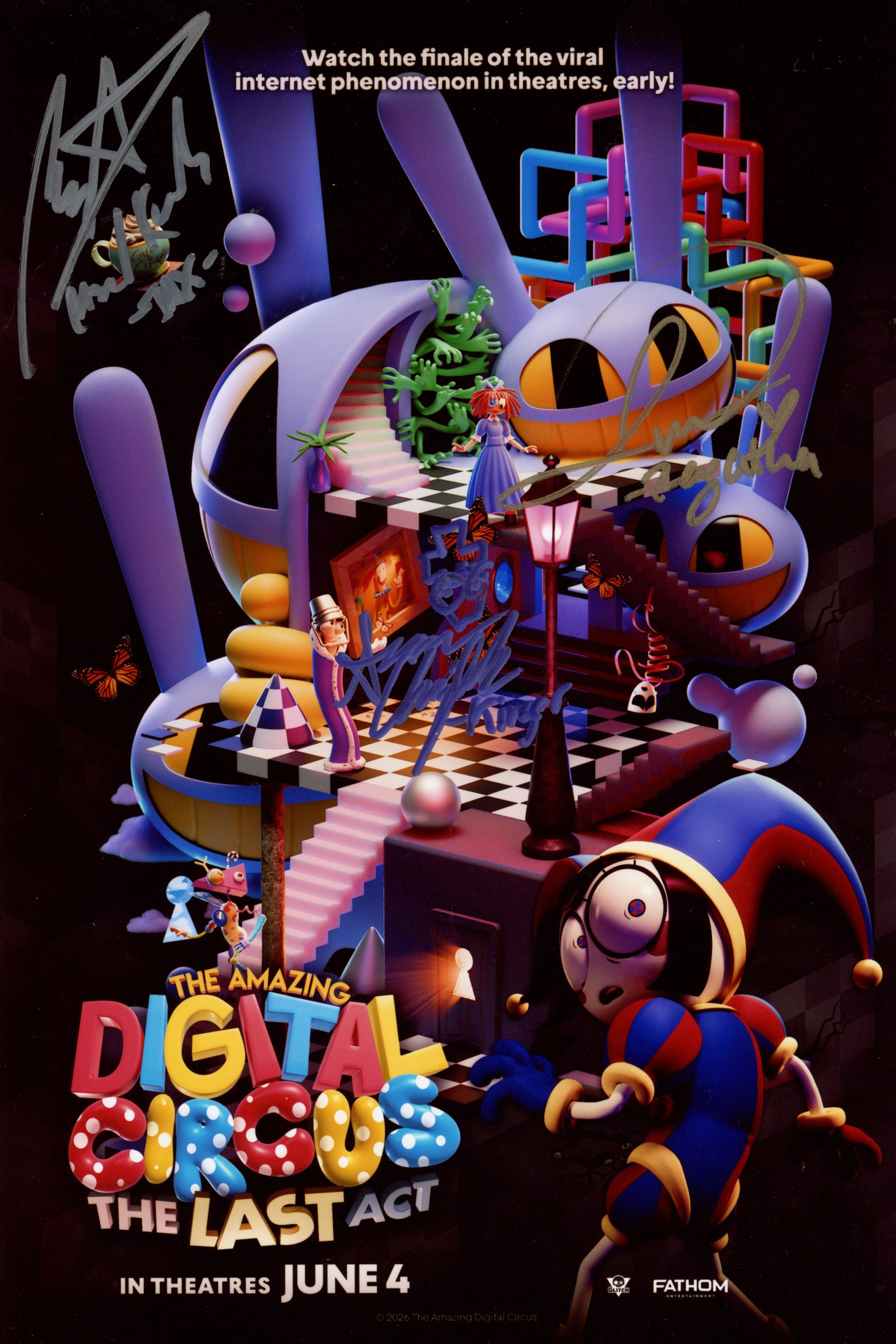 The Amazing Digital Circus Cast Signed 8x10 Photo 