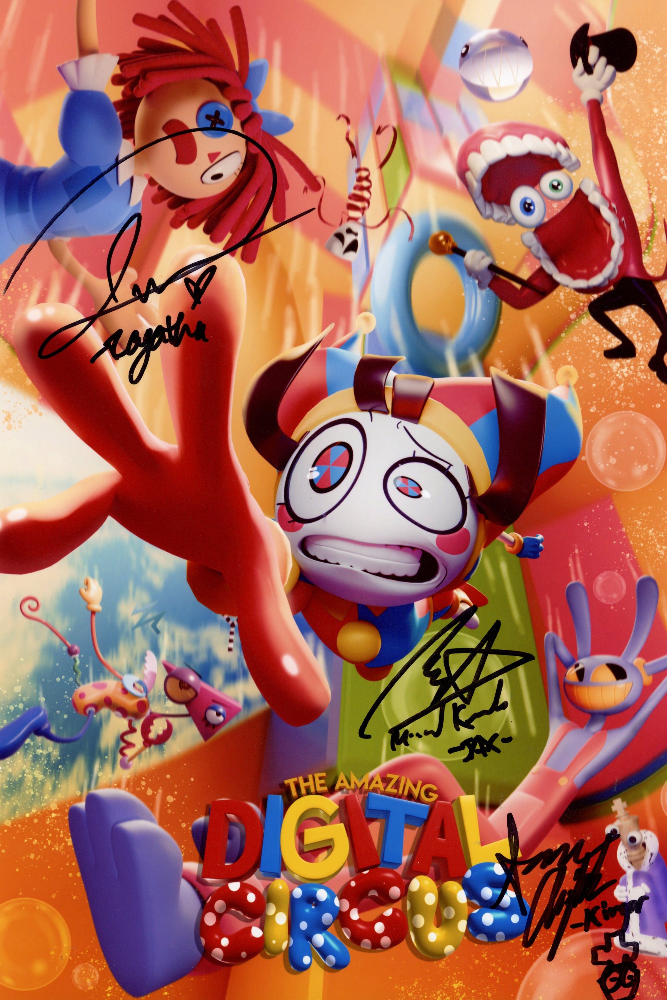 The Amazing Digital Circus Cast Signed 8x10 Photo 