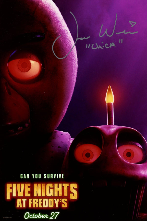 Jess Weiss Five Nights at Freddy's 8x12 Signed Photo JSA Certified Autograph