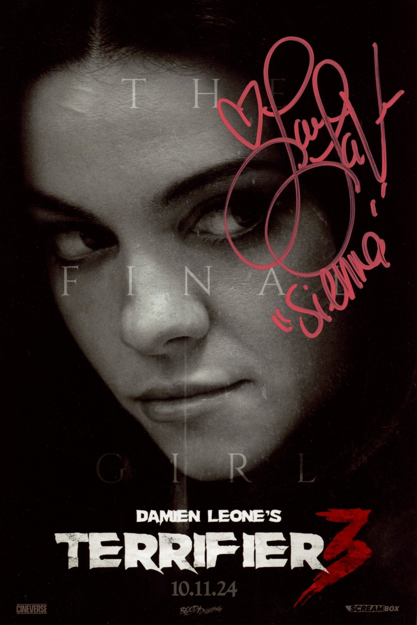 Lauren LaVera Terrifier 8x12 Signed Photo JSA Certified Autograph
