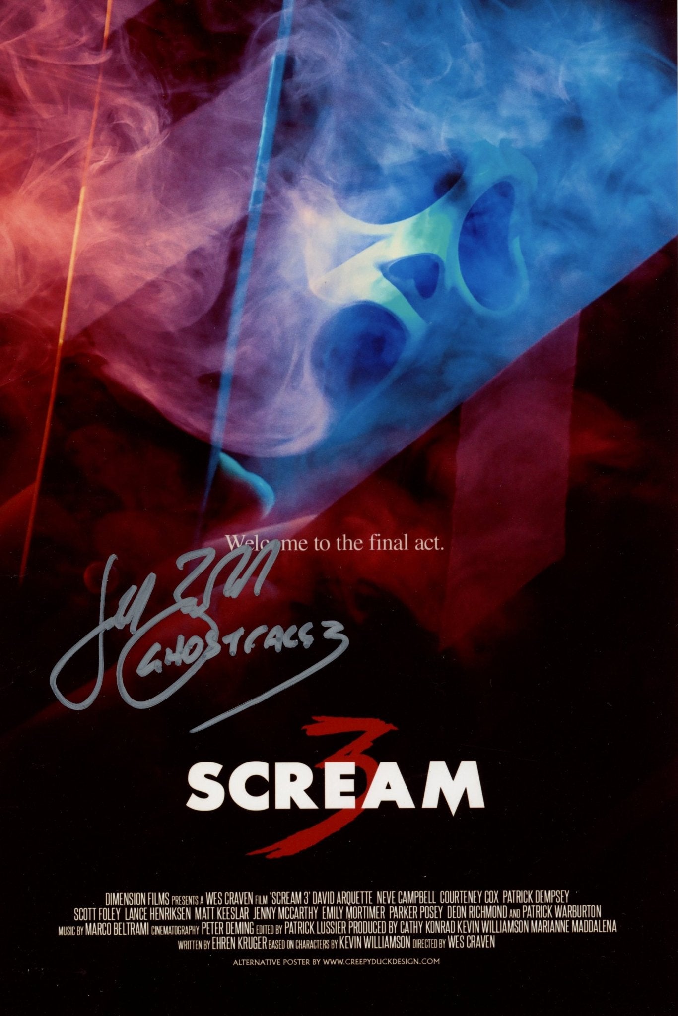 Jeff Brockton Scream 3 8x12 Signed Photo JSA Certified Autograph