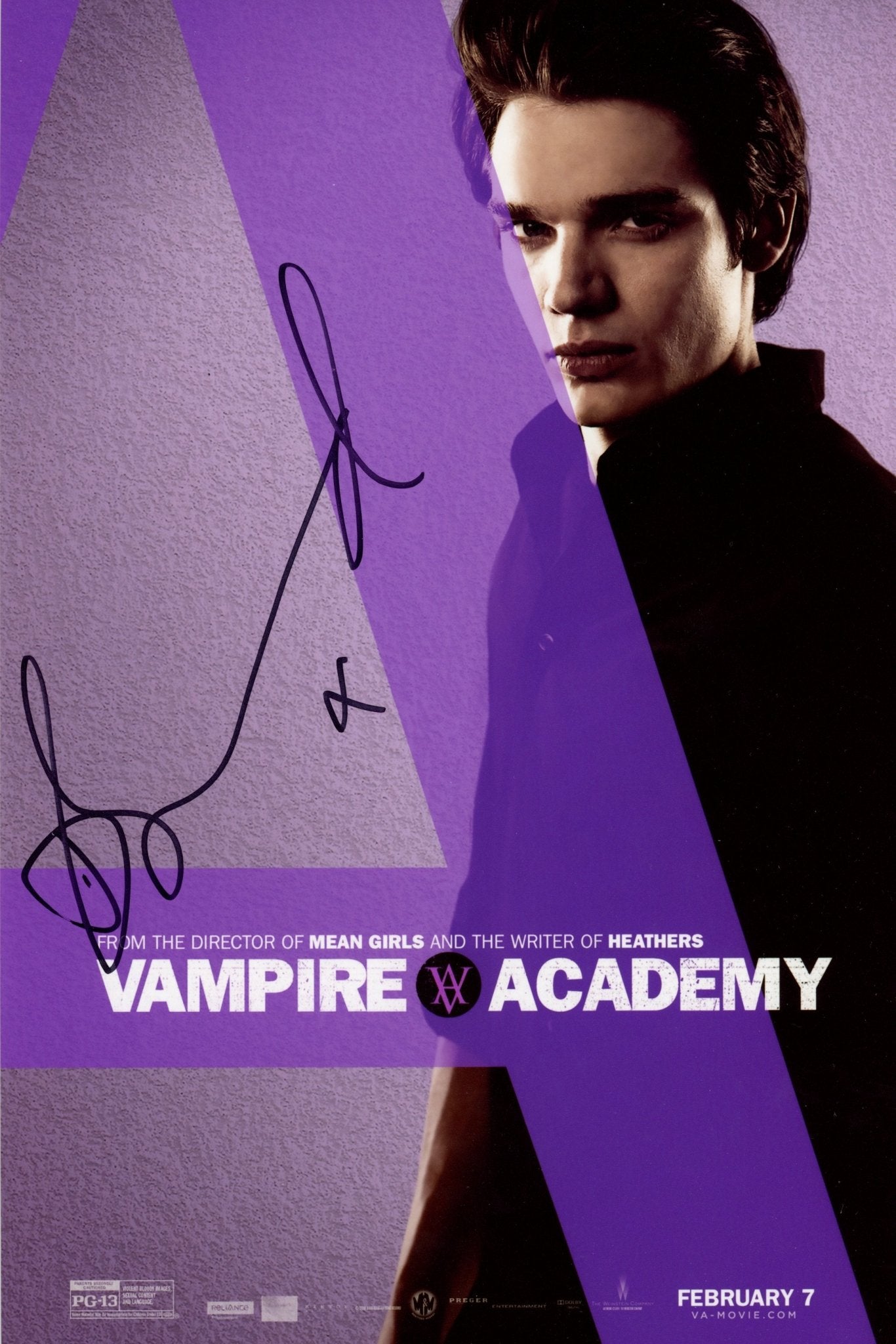Dominic Sherwood Vampire Academy 8x12 Signed Photo JSA Certified Autograph