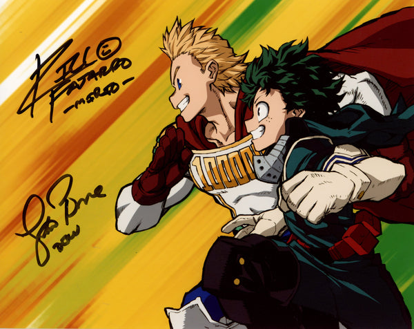My Hero Academia 8x10 Cast Photo Signed Justin Briner & Ricco Fajardo
