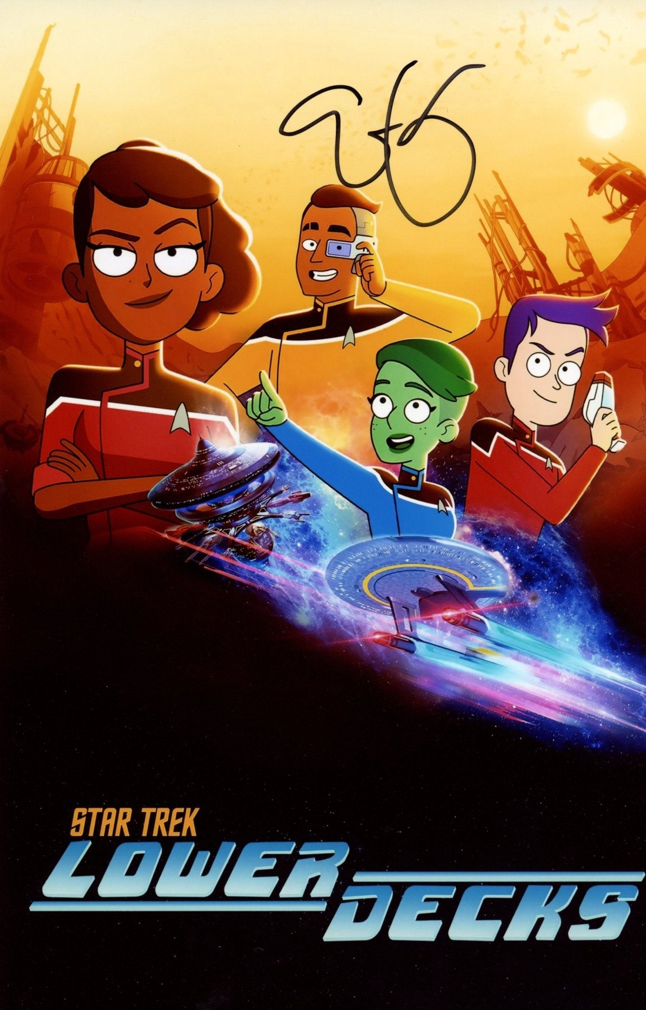 Eugene Cordero Star Trek: Lower Decks 8x12 Signed Photo JSA Certified Autograph