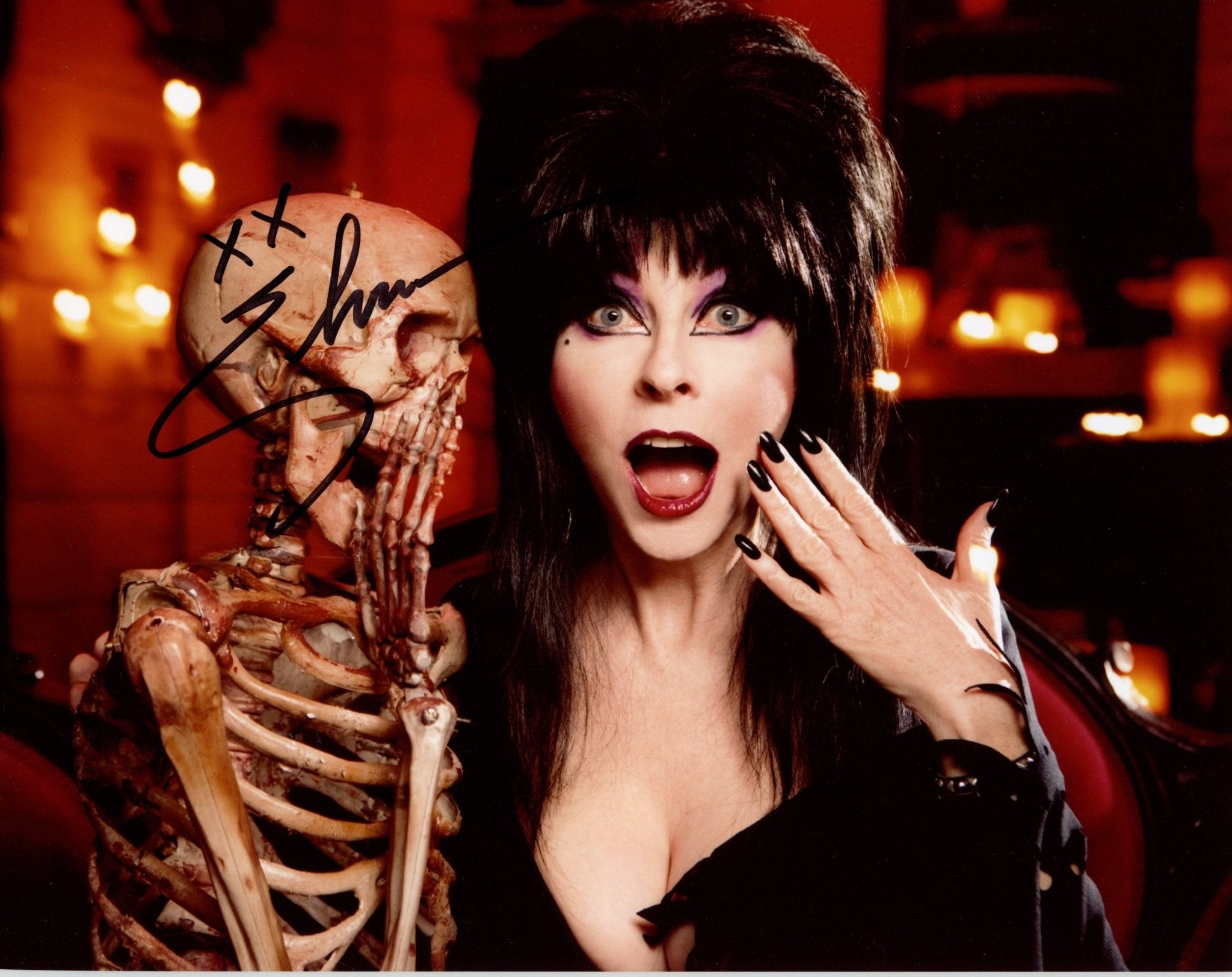 Cassandra Peterson Elvira Mistress of the Dark 8x10 Signed Photo