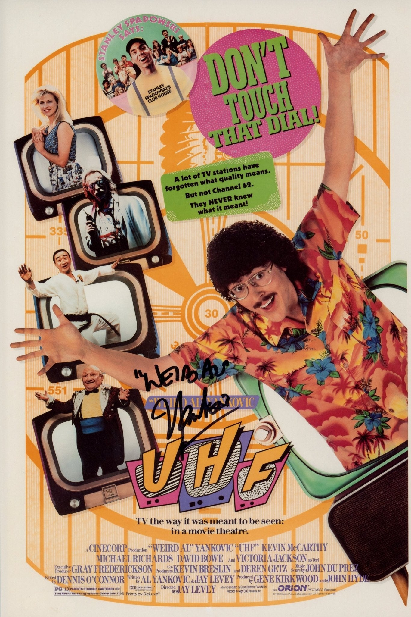 Weird Al Yankovic UHF 8x12 Photo JSA Certified Autograph