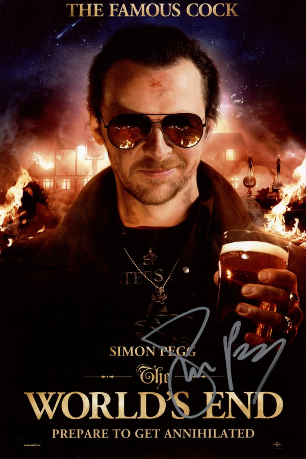 Simon Pegg 8x12 Signed Photo JSA Certified Autograph