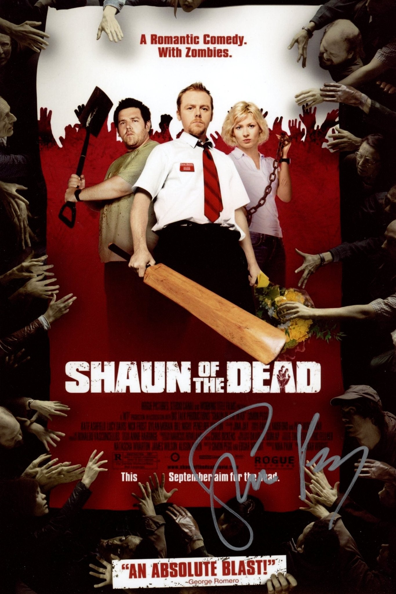 Simon Pegg Shaun of the Dead 8x12 Signed Photo JSA Certified Autograph