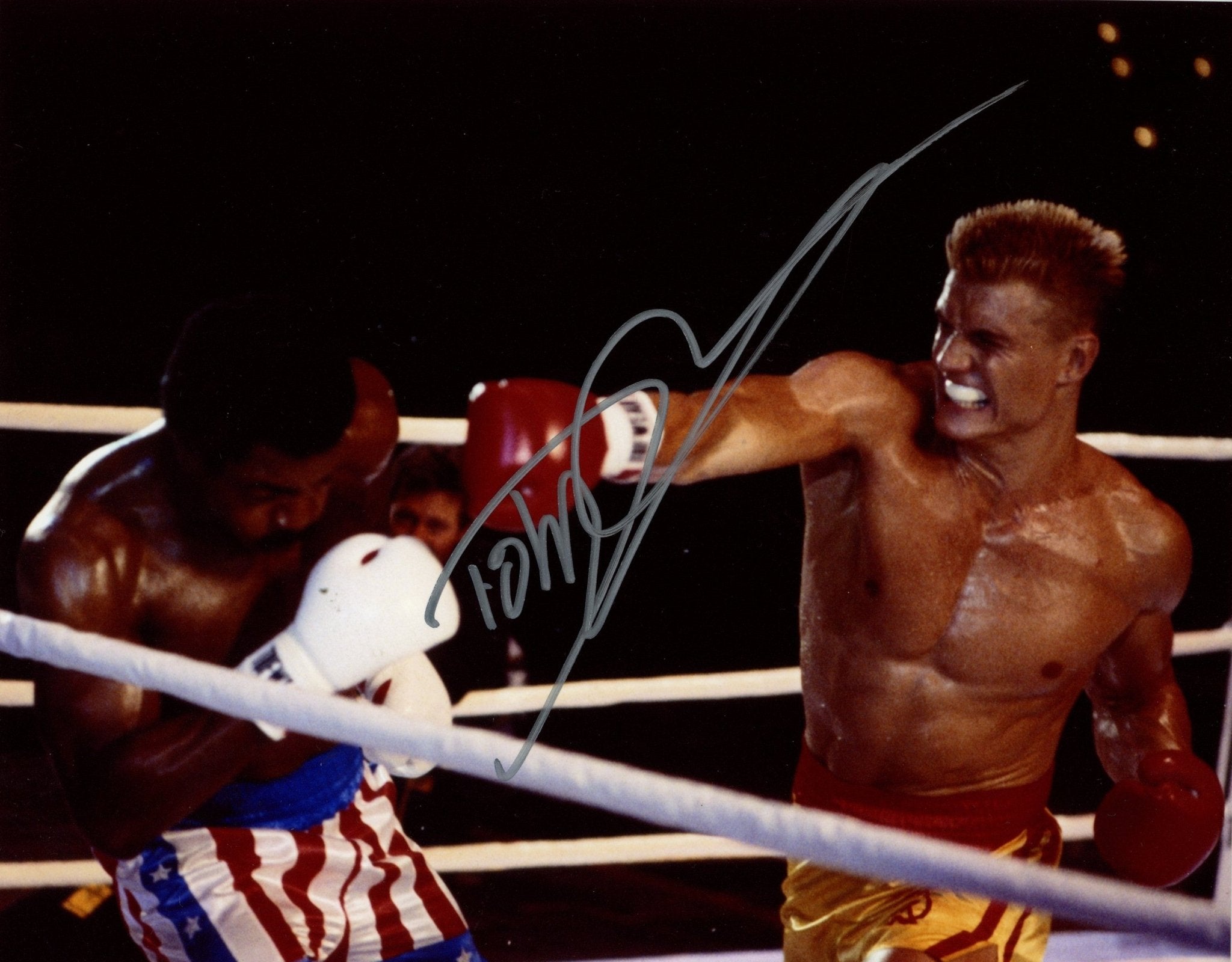 Dolph Lundgren Rocky IV 8x10 Signed Photo JSA Certified Autograph