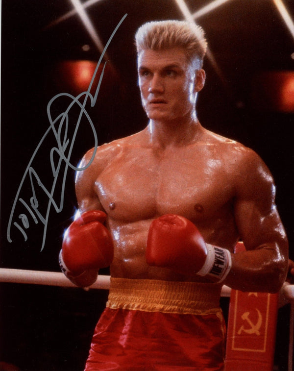 Dolph Lundgren Rocky IV 8x10 Signed Photo JSA Certified Autograph