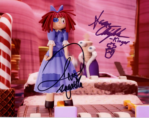 The Amazing Digital Circus Cast Signed 8x10 Photo "Kinger" & "Ragatha"