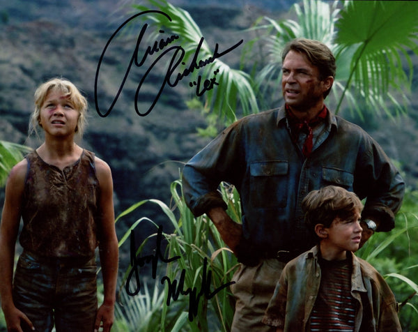 Jurassic Park 8x10 Signed Photo Joseph Mazzello, Ariana Richards JSA Certified Autograph