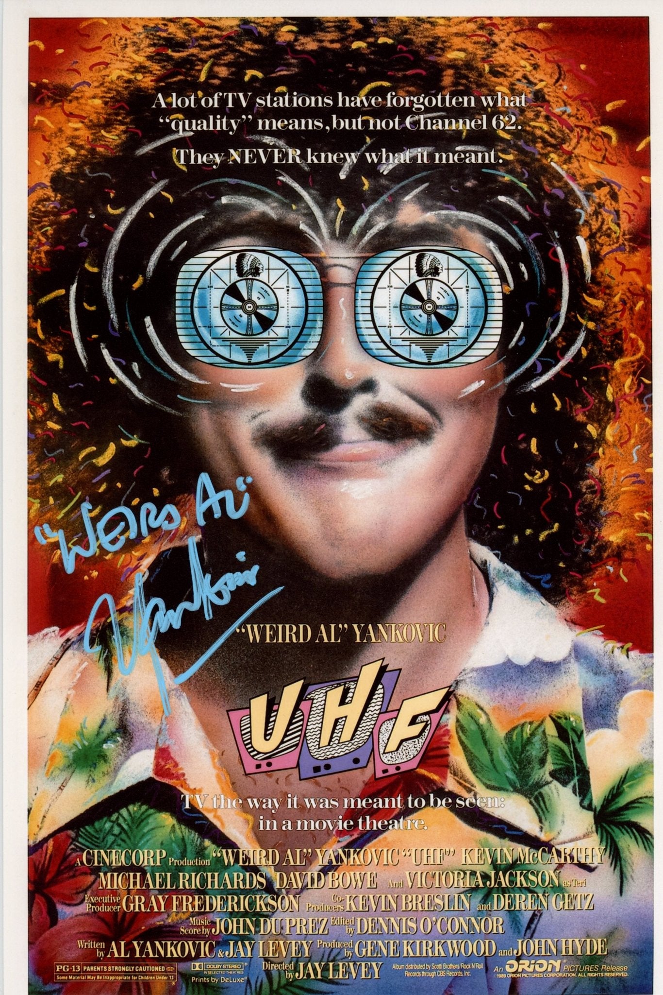 Weird Al Yankovic UHF 8x12 Photo JSA Certified Autograph