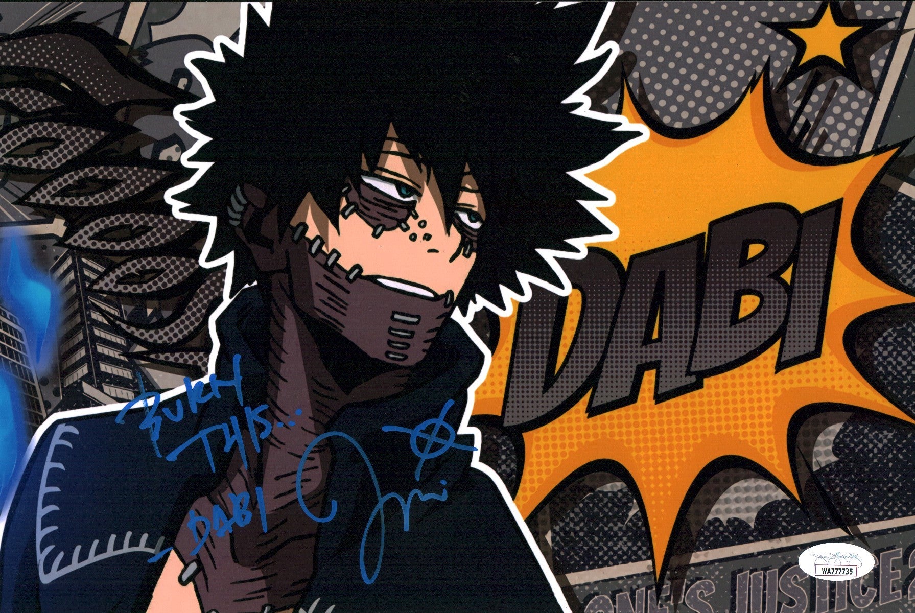 Jason Liebrecht My Hero Academia 8x12 Signed Photo JSA COA Certified Autograph