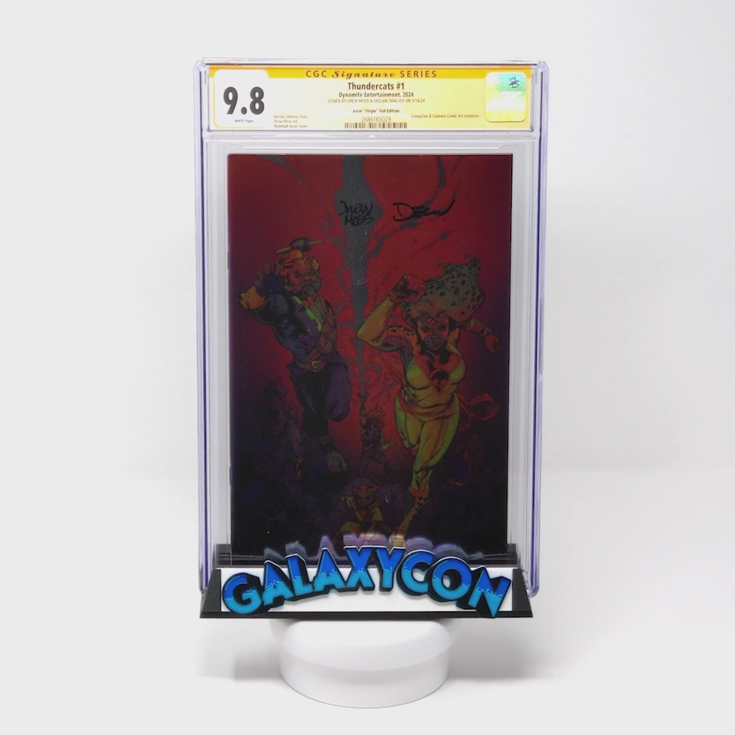 Thundercats #1 Variant Foil Cover Asrar Edition Dynamite Comics CGC Signature Series 9.8 Signed Moss, Shalvey