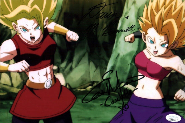 Dragon Ball Super 8x12 Cast x2 Signed Bennett, Maxwell Photo JSA Certified Autograph