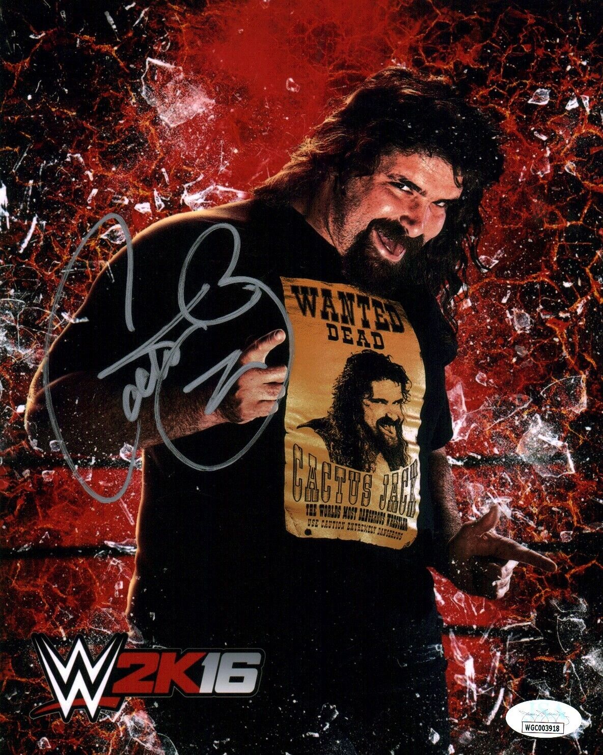 Mick Foley WWE Wrestling 11x14 Signed Photo Poster JSA COA Certified Autograph